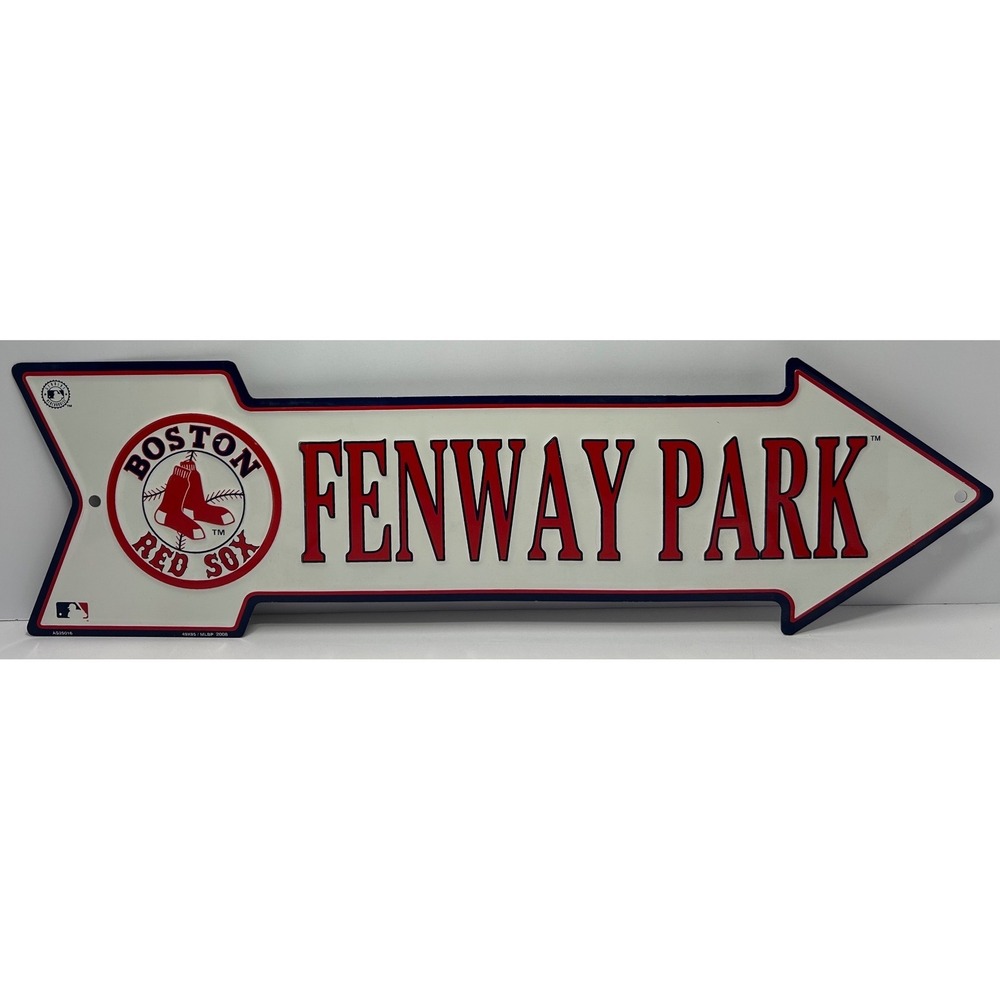 Boston Red Sox Fenway Park Metal Arrow Sign MLB Baseball Wall Decor Man Cave Bar